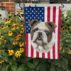 GARDEN FLAG MOCKUP 72 Bulldog American Flag