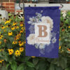GARDEN FLAG MOCKUP 72 Welcome Blue Floral Bouquet Monogram