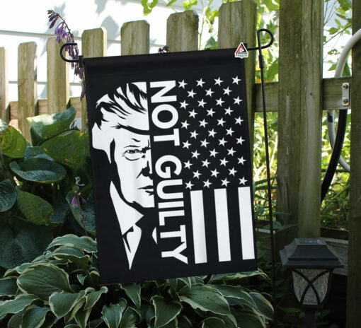 Trump Not Guilty Flag, 2024 Trump With Distressed American Flag