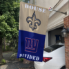 New Orleans Saints vs New York Giants House Divided Flag, NFL House Divided Flag