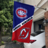 Montreal Canadiens vs New Jersey Devils House Divided Flag, NHL House Divided Flag