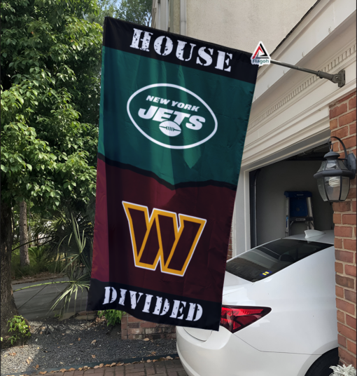 Jets vs Commanders House Divided Flag, NFL House Divided Flag