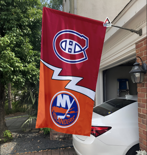 Canadiens vs Rangers House Divided Flag, NHL House Divided Flag