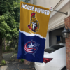 Ottawa Senators vs Columbus Blue Jackets House Divided Flag, NHL House Divided Flag