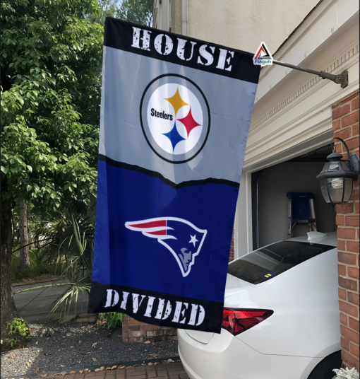 Steelers vs Patriots House Divided Flag, NFL House Divided Flag