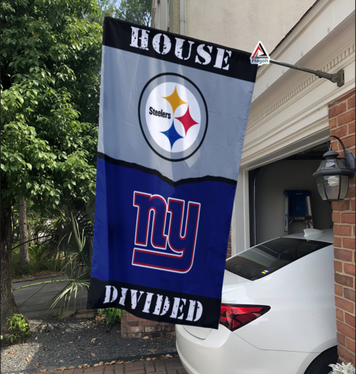 Steelers vs Giants House Divided Flag, NFL House Divided Flag