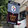 Pittsburgh Steelers vs Washington Commanders House Divided Flag, NFL House Divided Flag