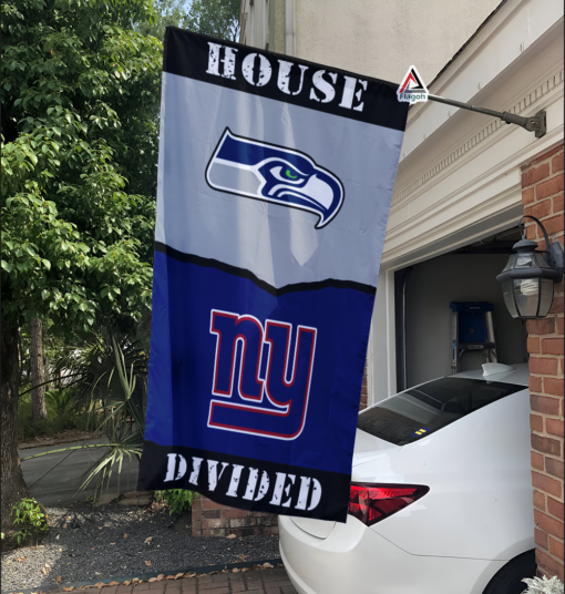 Seahawks vs Giants House Divided Flag, NFL House Divided Flag