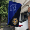 Tampa Bay Lightning vs Pittsburgh Penguins House Divided Flag, NHL House Divided Flag