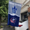 Toronto Maple Leafs vs Columbus Blue Jackets House Divided Flag, NHL House Divided Flag