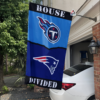 Tennessee Titans vs New England Patriots House Divided Flag, NFL House Divided Flag