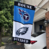 Tennessee Titans vs Philadelphia Eagles House Divided Flag, NFL House Divided Flag