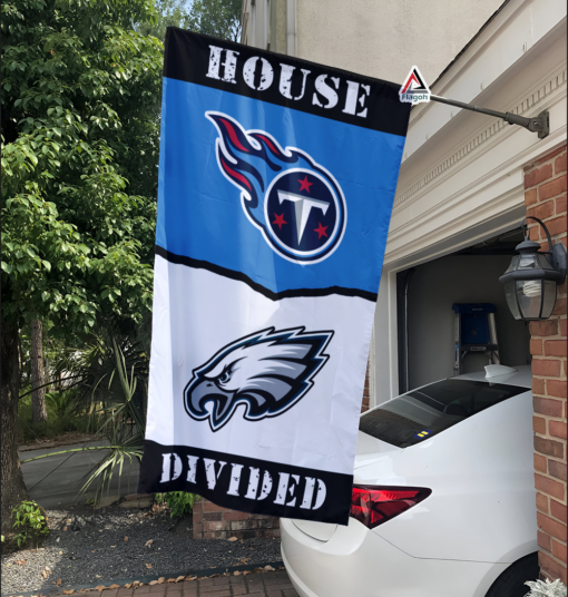 Titans vs Eagles House Divided Flag, NFL House Divided Flag