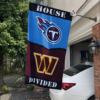 Tennessee Titans vs Washington Commanders House Divided Flag, NFL House Divided Flag