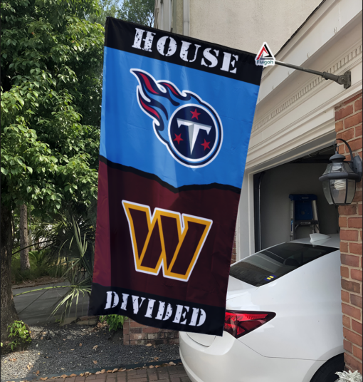 Titans vs Commanders House Divided Flag, NFL House Divided Flag