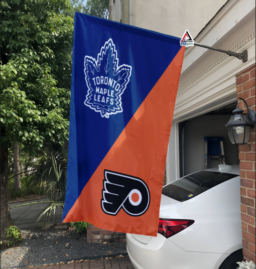 Maple Leafs vs Flyers House Divided Flag, NHL House Divided Flag