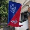 Toronto Maple Leafs vs Washington Capitals House Divided Flag, NHL House Divided Flag