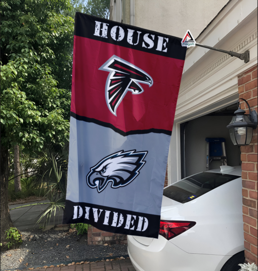 Falcons vs Eagles House Divided Flag, NFL House Divided Flag