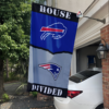 Buffalo Bills vs New England Patriots House Divided Flag, NFL House Divided Flag