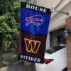 Buffalo Bills vs Washington Commanders House Divided Flag, NFL House Divided Flag