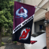 Colorado Avalanche vs New Jersey Devils House Divided Flag, NHL House Divided Flag