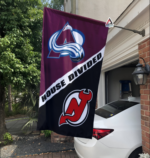 Avalanche vs Devils House Divided Flag, NHL House Divided Flag