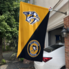 Nashville Predators vs Pittsburgh Penguins House Divided Flag, NHL House Divided Flag