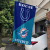 Indianapolis Colts vs Miami Dolphins House Divided Flag, NFL House Divided Flag