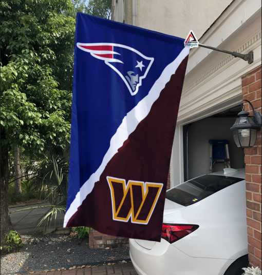 Patriots vs Commanders House Divided Flag, NFL House Divided Flag