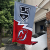 Los Angeles Kings vs New Jersey Devils House Divided Flag, NHL House Divided Flag