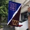 New York Giants vs Washington Commanders House Divided Flag, NFL House Divided Flag