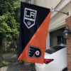 Los Angeles Kings vs Philadelphia Flyers House Divided Flag, NHL House Divided Flag