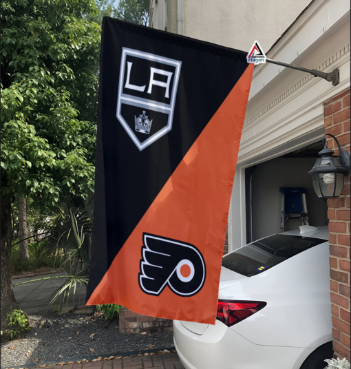 Kings vs Flyers House Divided Flag, NHL House Divided Flag