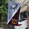 Philadelphia Eagles vs Washington Commanders House Divided Flag, NFL House Divided Flag