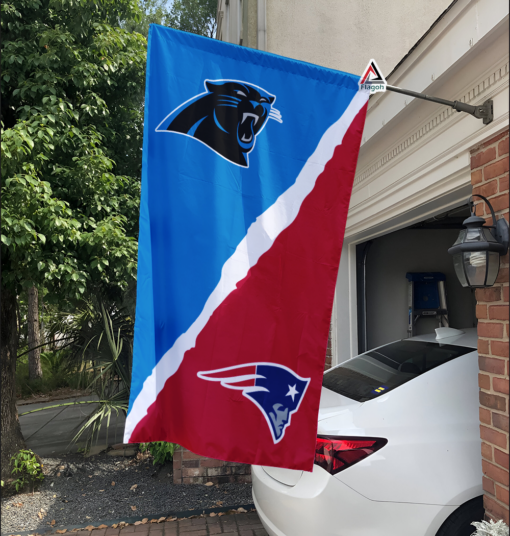 Panthers vs Patriots House Divided Flag, NFL House Divided Flag