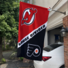 New Jersey Devils vs Philadelphia Flyers House Divided Flag, NHL House Divided Flag