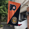 Philadelphia Flyers vs Pittsburgh Penguins House Divided Flag, NHL House Divided Flag
