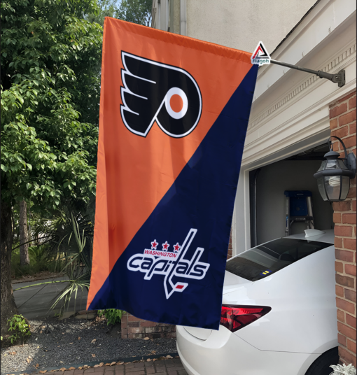 Flyers vs Capitals House Divided Flag, NHL House Divided Flag