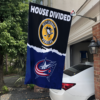 Pittsburgh Penguins vs Columbus Blue Jackets House Divided Flag, NHL House Divided Flag