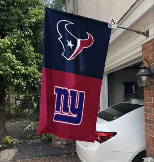 Texans vs Giants House Divided Flag, NFL House Divided Flag