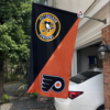 Pittsburgh Penguins vs Philadelphia Flyers House Divided Flag, NHL House Divided Flag