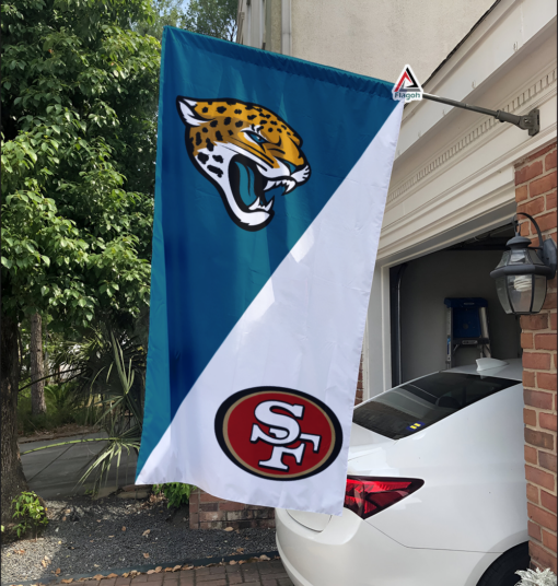 Jaguars vs 49ers House Divided Flag, NFL House Divided Flag