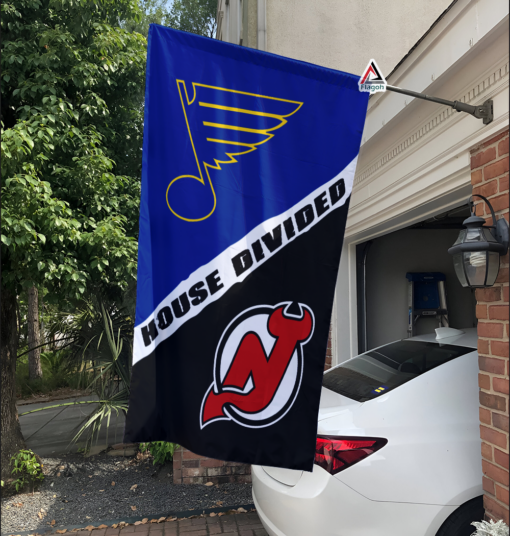 Blues vs Devils House Divided Flag, NHL House Divided Flag
