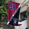 New York Giants vs Las Vegas Raiders House Divided Flag, NFL House Divided Flag
