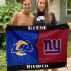 Los Angeles Rams vs New York Giants House Divided Flag, NFL House Divided Flag