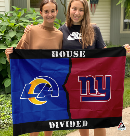 Rams vs Giants House Divided Flag, NFL House Divided Flag