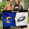 Los Angeles Rams vs Philadelphia Eagles House Divided Flag, NFL House Divided Flag