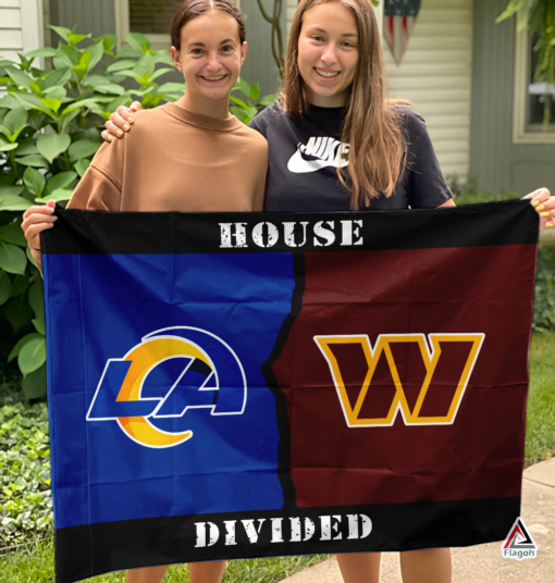 Rams vs Commanders House Divided Flag, NFL House Divided Flag