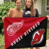 Detroit Red Wings vs New Jersey Devils House Divided Flag, NHL House Divided Flag