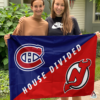 Montreal Canadiens vs New Jersey Devils House Divided Flag, NHL House Divided Flag